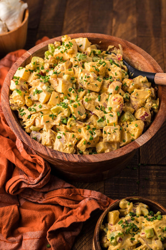 creamy potato salad with a kick